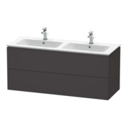 Duravit L-Cube Meuble sous lavabo 129x48,1x55 cm, 2 tiroirs, suspendu, graphite mat-1