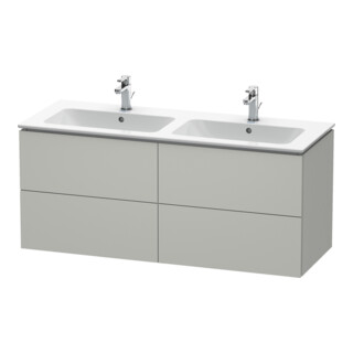 Duravit L-Cube Meuble sous lavabo 129x48,1x55 cm, 4 tiroirs, suspendu, béton gris
