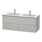 Duravit L-Cube Meuble sous lavabo 129x48,1x55 cm, 4 tiroirs, suspendu, béton gris