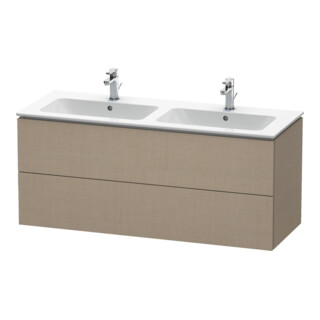 Duravit L-Cube Meuble sous lavabo 129x48,1x55cm, 2 tiroirs, suspendu, lin