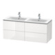Duravit L-Cube meuble sous lavabo 129x48,1x55cm, 4 tiroirs, suspendu, blanc brillant-1