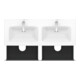 Duravit L-Cube meuble sous lavabo 129x48,1x55cm, 4 tiroirs, suspendu, blanc brillant