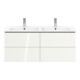 Duravit L-Cube meuble sous lavabo 129x48,1x55cm, 4 tiroirs, suspendu, blanc brillant-4