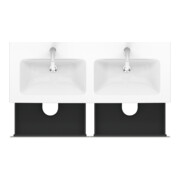 Duravit L-Cube meuble sous lavabo 129x48,1x55cm, 4 tiroirs, suspendu, blanc brillant-5