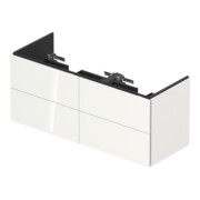 Duravit L-Cube meuble sous lavabo 129x48,1x55cm, 4 tiroirs, suspendu, blanc brillant-5