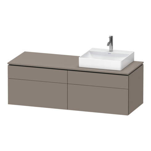 Duravit L-Cube Meuble sous lavabo 142x55x48,2 cm, 2 tiroirs, wd, à droite, bas. ma