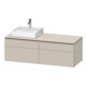 Duravit L-Cube Meuble sous lavabo 142x55x48,2 cm, 2 tiroirs, wd, à gauche, Tau ma-1