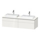 Duravit L-Cube Meuble sous lavabo 162x55x48,2 cm, 2 tiroirs, blanc brillant, système coulissant-1