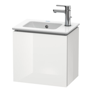Duravit L-Cube meuble sous lavabo 42x29,4x40 cm, suspendu, porte droite, blanc brillant