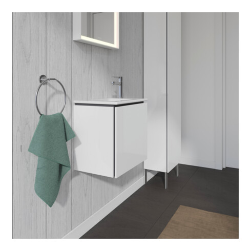 Duravit L-Cube meuble sous lavabo 42x29,4x40 cm, suspendu, porte droite, blanc brillant