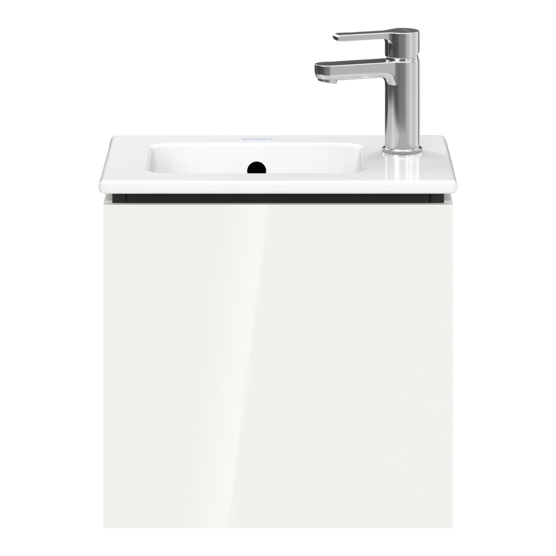 Duravit L-Cube meuble sous lavabo 42x29,4x40 cm, suspendu, porte droite, blanc brillant