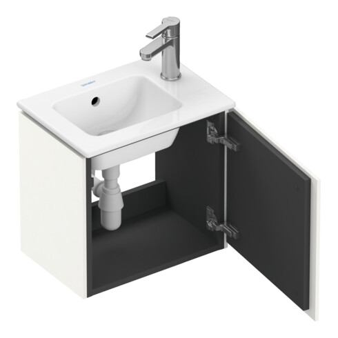 Duravit L-Cube meuble sous lavabo 42x29,4x40 cm, suspendu, porte droite, blanc brillant