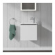 Duravit L-Cube Meuble sous lavabo 42x29,4x40 cm, suspendu, porte gauche, blanc mat