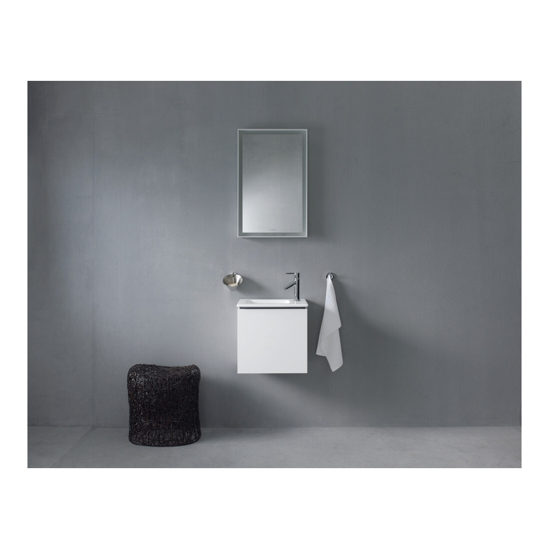 Duravit L-Cube Meuble sous lavabo 42x29,4x40 cm, suspendu, porte gauche, blanc mat