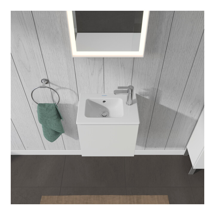 Duravit L-Cube Meuble sous lavabo 42x29,4x40 cm, suspendu, porte gauche, blanc mat