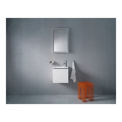 Duravit L-Cube Meuble sous lavabo 42x29,4x40 cm, suspendu, porte gauche, blanc mat