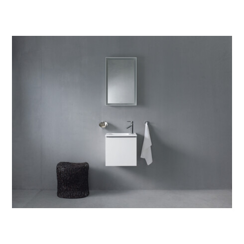 Duravit L-Cube Meuble sous lavabo 42x29,4x40 cm, suspendu, porte gauche, blanc mat