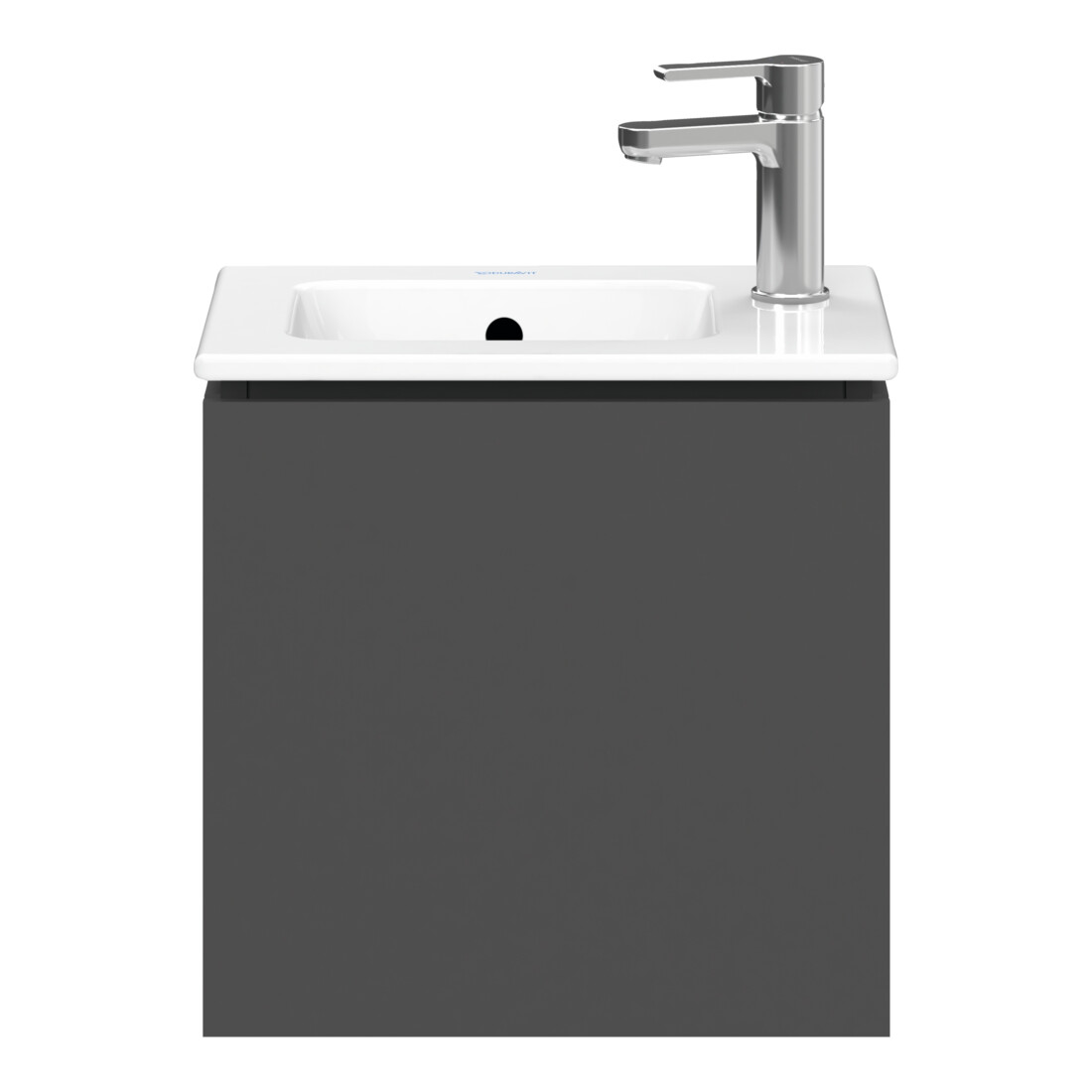 Duravit L-Cube Meuble sous lavabo 42x29,4x40 cm, suspendu, porte gauche, graphite mat
