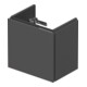 Duravit L-Cube Meuble sous lavabo 42x29,4x40 cm, suspendu, porte gauche, graphite mat