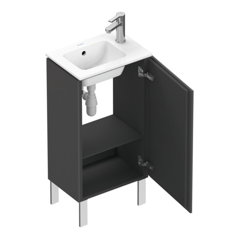 Duravit L-Cube Meuble sous lavabo 42x29,4x70,4 cm, deb., porte dr., graph ma