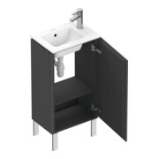 Duravit L-Cube Meuble sous lavabo 42x29,4x70,4 cm, deb., porte dr., graph ma-2