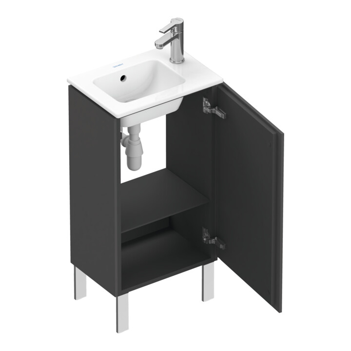 Duravit L-Cube Meuble sous lavabo 42x29,4x70,4 cm, deb., porte dr., graph ma