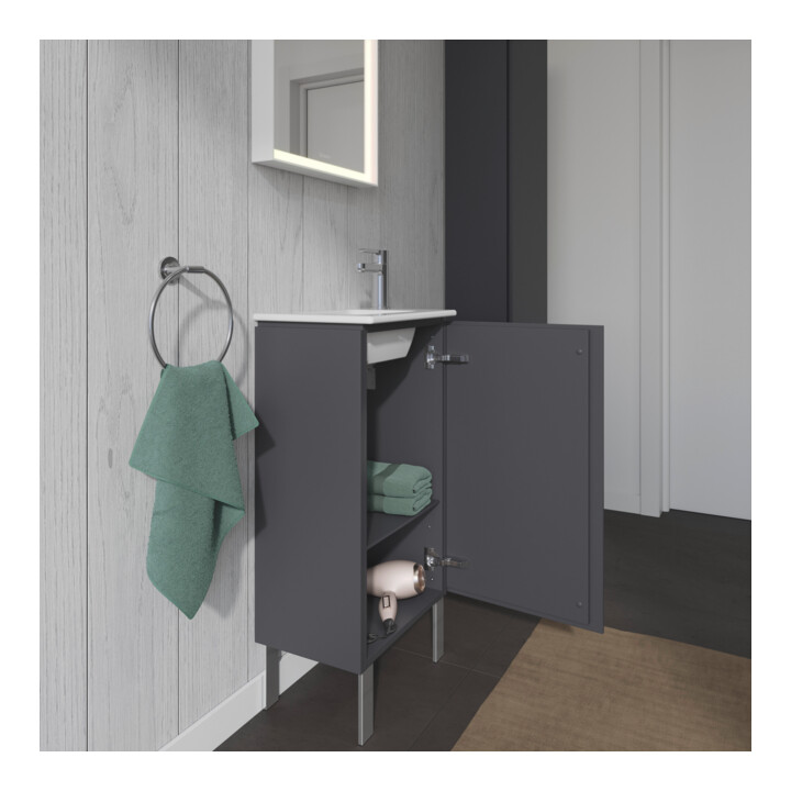 Duravit L-Cube Meuble sous lavabo 42x29,4x70,4 cm, deb., porte dr., graph ma