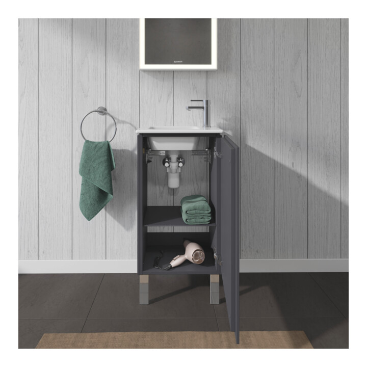 Duravit L-Cube Meuble sous lavabo 42x29,4x70,4 cm, deb., porte dr., graph ma