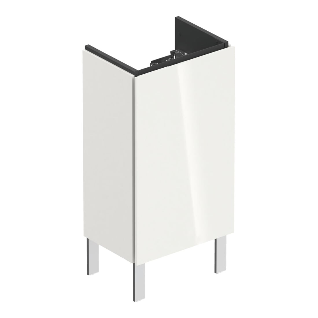 Duravit L-Cube Meuble sous-lavabo 42x29,4x70,4 cm, deb., porte droite, blanc brillant