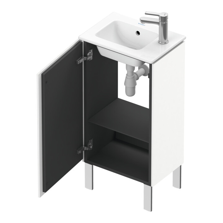 Duravit L-Cube Meuble sous lavabo 42x29,4x70,4 cm, debout, porte gauche, blanc mat