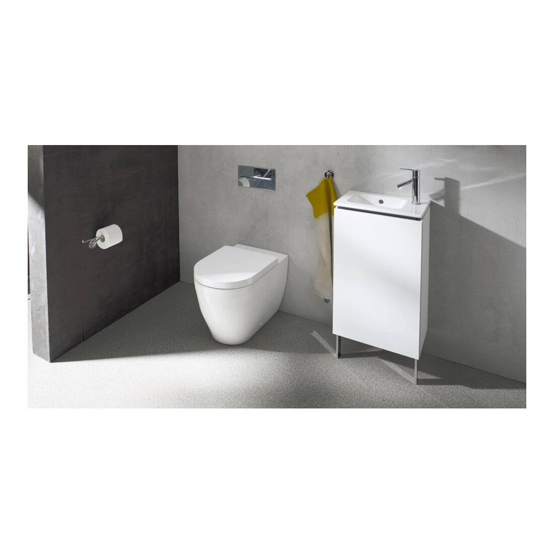 Duravit L-Cube Meuble sous lavabo 42x29,4x70,4 cm, debout, porte gauche, blanc mat