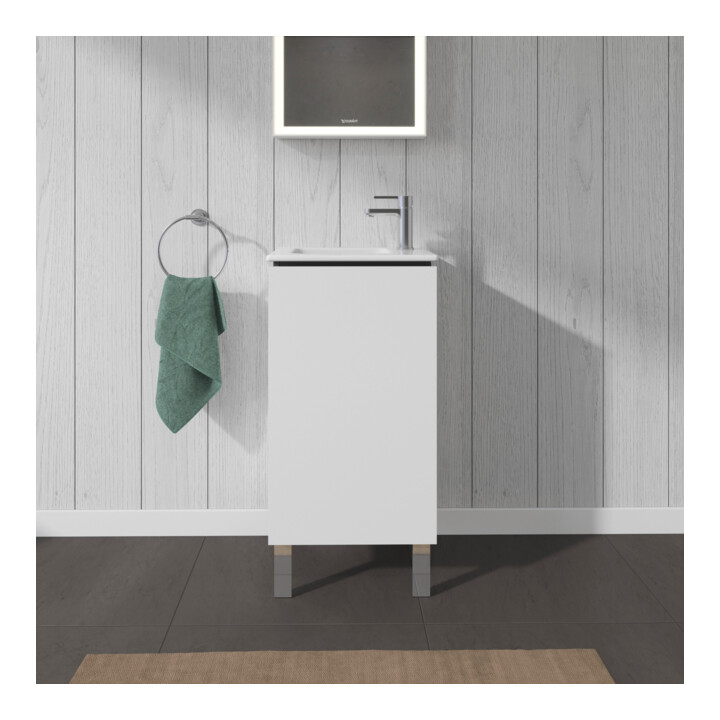 Duravit L-Cube Meuble sous lavabo 42x29,4x70,4 cm, debout, porte gauche, blanc mat
