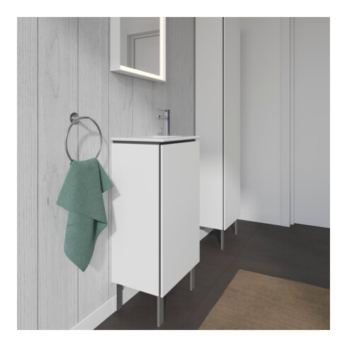 Duravit L-Cube Meuble sous lavabo 42x29,4x70,4 cm, debout, porte gauche, blanc mat