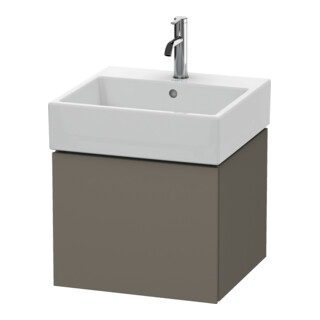 Duravit L-Cube Meuble sous lavabo 48,4x45,9 cm, gris mat, 1 tiroir, suspendu