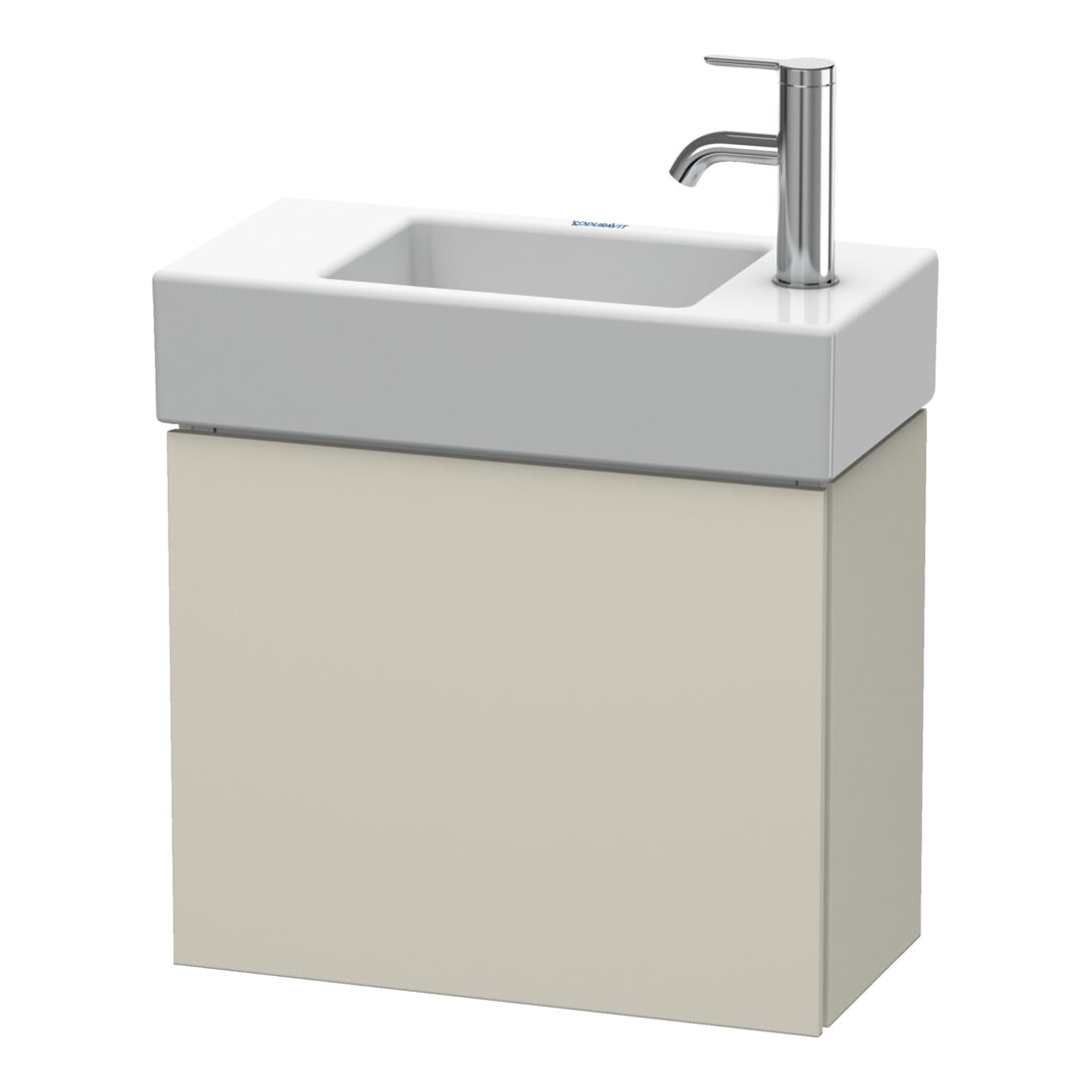 Duravit L-Cube Meuble sous-lavabo 48x24x40 cm, suspendu, porte gauche, Tau super mat