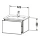 Duravit L-Cube Meuble sous-lavabo 62x48,1 cm, bas, 1 tiroir, suspendu mural