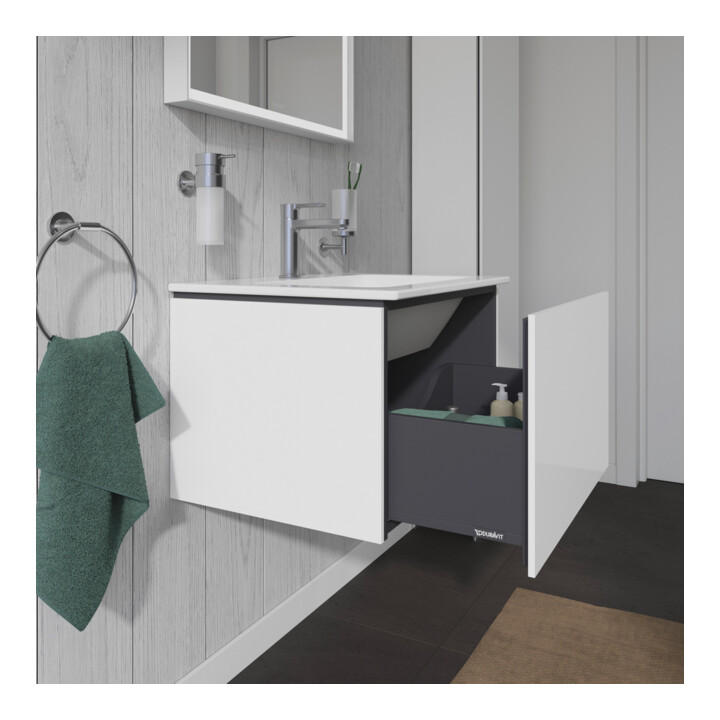 Duravit L-Cube Meuble sous lavabo 62x48,1 cm, blanc brillant, 1 tiroir, suspendu