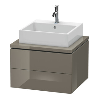 Duravit L-Cube Meuble sous lavabo 62x54,7 cm, blanc brillant, pour console, 2 tiroirs