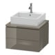Duravit L-Cube Meuble sous lavabo 62x54,7 cm, blanc brillant, pour console, 2 tiroirs-1