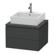 Duravit L-Cube Meuble sous lavabo 62x54,7 cm, graph ma, f Kons, 2 tiroirs