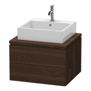 Duravit L-Cube Meuble sous lavabo 62x54,7 cm, noyer, pour console, 2 tiroirs