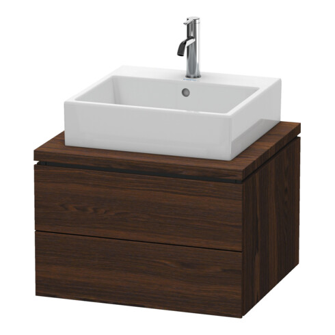 Duravit L-Cube Meuble sous lavabo 62x54,7 cm, noyer, pour console, 2 tiroirs