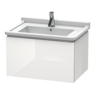 Duravit L-Cube Meuble sous lavabo 67x46,9 cm, blanc brillant, 1 tiroir, suspendu