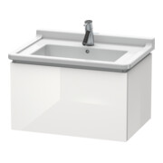 Duravit L-Cube Meuble sous lavabo 67x46,9 cm, blanc brillant, 1 tiroir, suspendu
