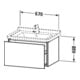 Duravit L-Cube Meuble sous lavabo 67x46,9 cm, blanc brillant, 1 tiroir, suspendu