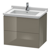 Duravit L-Cube Meuble sous-lavabo 67x46,9 cm, blanc brillant, 2 tiroirs, suspendu-1