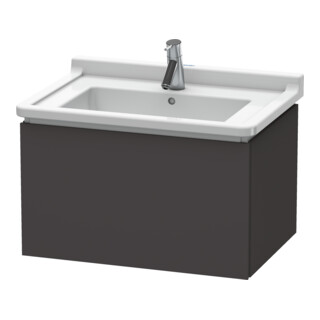 Duravit L-Cube Meuble sous lavabo 67x46,9 cm, graphite mat, 1 tiroir, suspendu