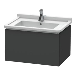 Duravit L-Cube Meuble sous lavabo 67x46,9 cm, graphite mat, 1 tiroir, suspendu