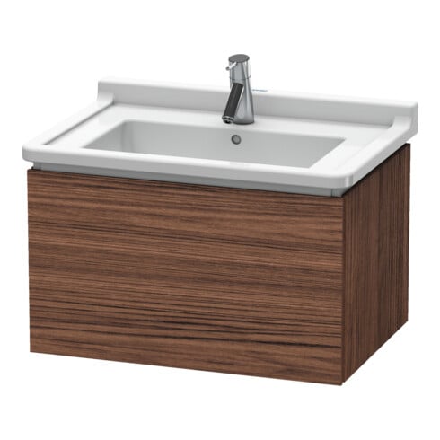 Duravit L-Cube Meuble sous lavabo 67x46,9 cm, noyer foncé, 1 tiroir, suspendu