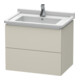 Duravit L-Cube Meuble sous lavabo 67x46,9 cm, Tau mat, 2 tiroirs, suspendu-1